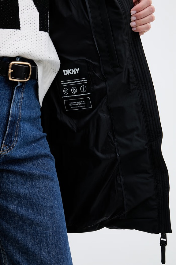 DKNY długa kurtka damska DLEMPN25