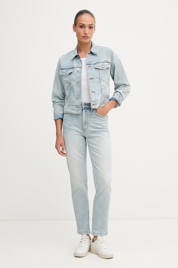 Calvin Klein Jeans дънково яке дамско с памук LV047G925G син AW26