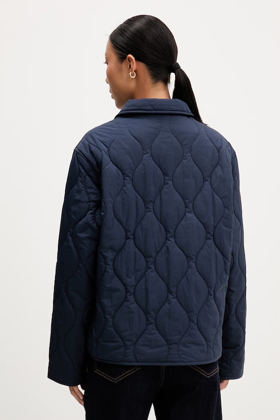 Ρούχα Tommy Jeans μεταβατικό μπουφάν γυναικείο DW0DW22909 σκούρο μπλε