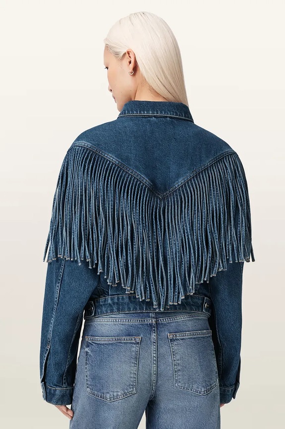 AllSaints kurtka jeansowa damska MARLENE W069OE granatowy AW26