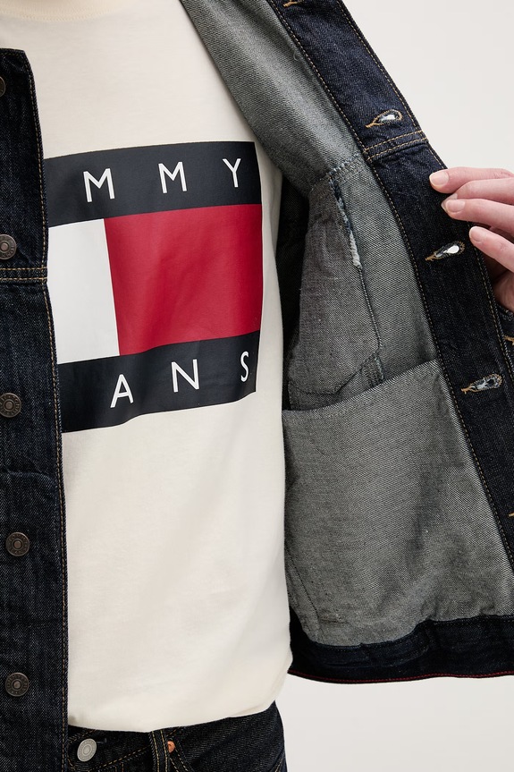 Tommy Jeans jakna u stilu košulje za muškarce traper DM0DM23328