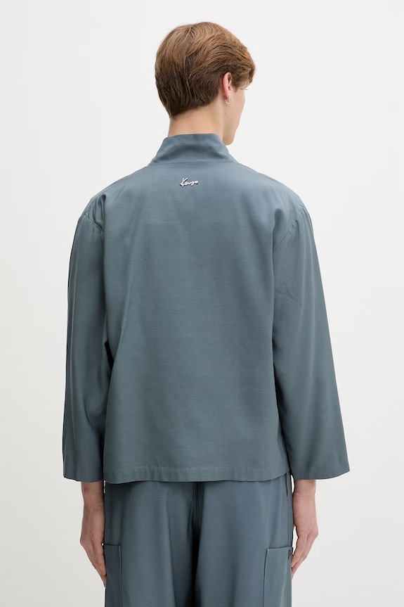 Oblečení Kenzo sako pánské s příměsí vlny FG65VE1409TX modrá