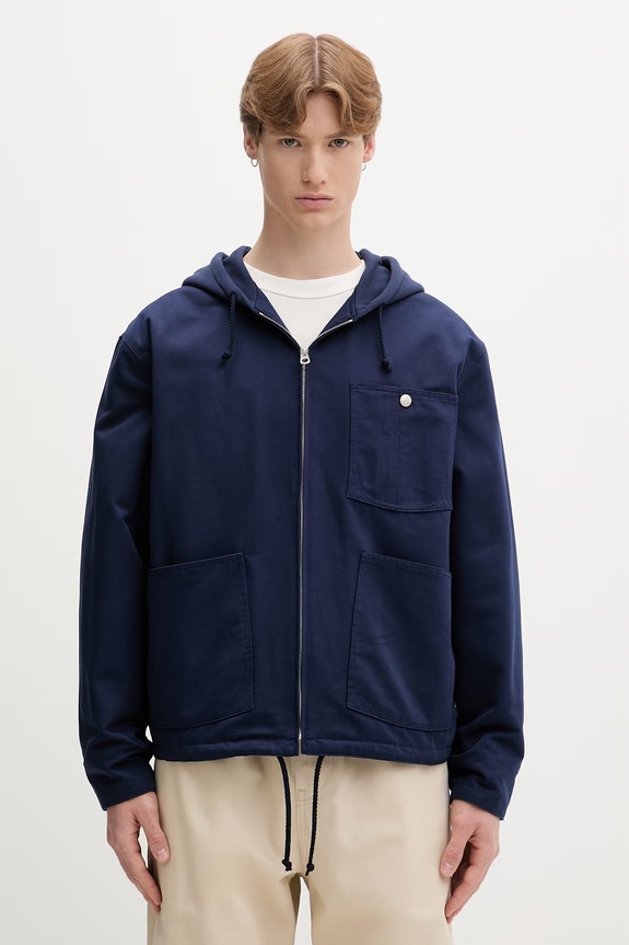 Kenzo bunda pánska bavlnená tmavomodrá FG65BL1919OT