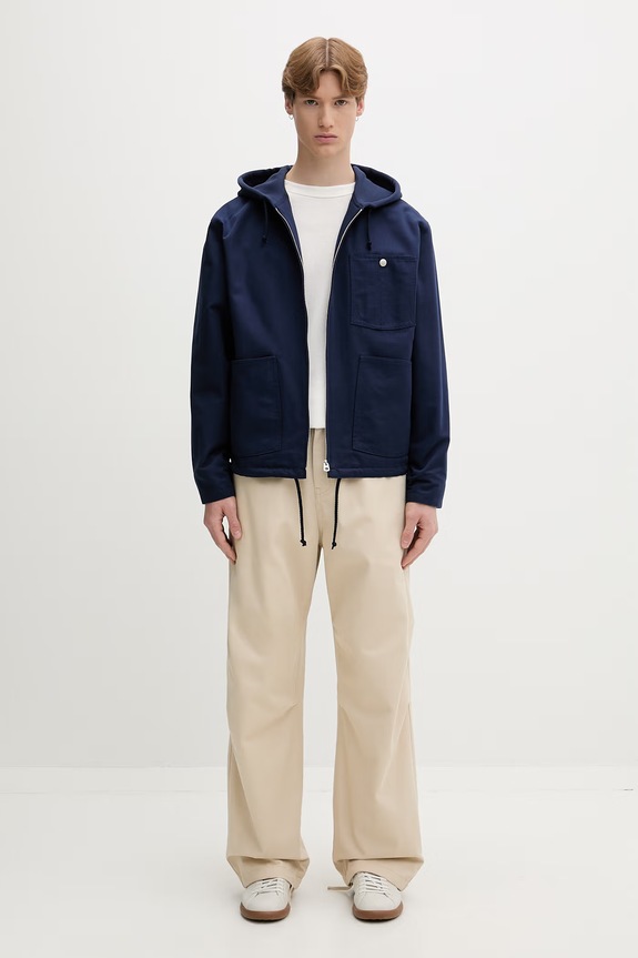 Kenzo bunda pánska bavlnená FG65BL1919OT tmavomodrá AW26