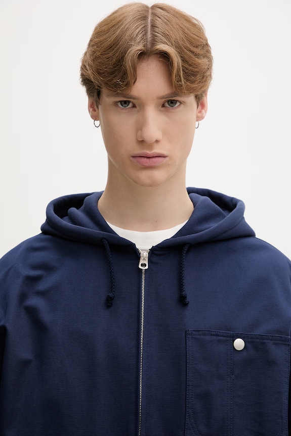 Kenzo bunda pánska bavlnená tmavomodrá FG65BL1919OT