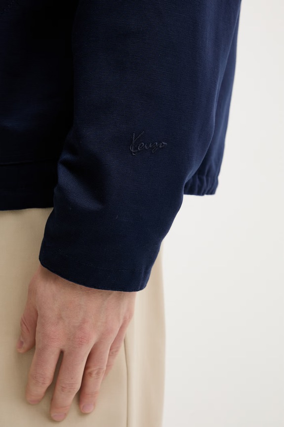 Kenzo bunda pánska bavlnená FG65BL1919OT tmavomodrá