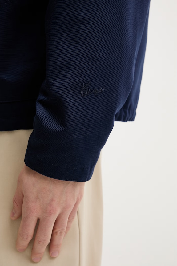 Kenzo bunda pánska bavlnená FG65BL1919OT tmavomodrá