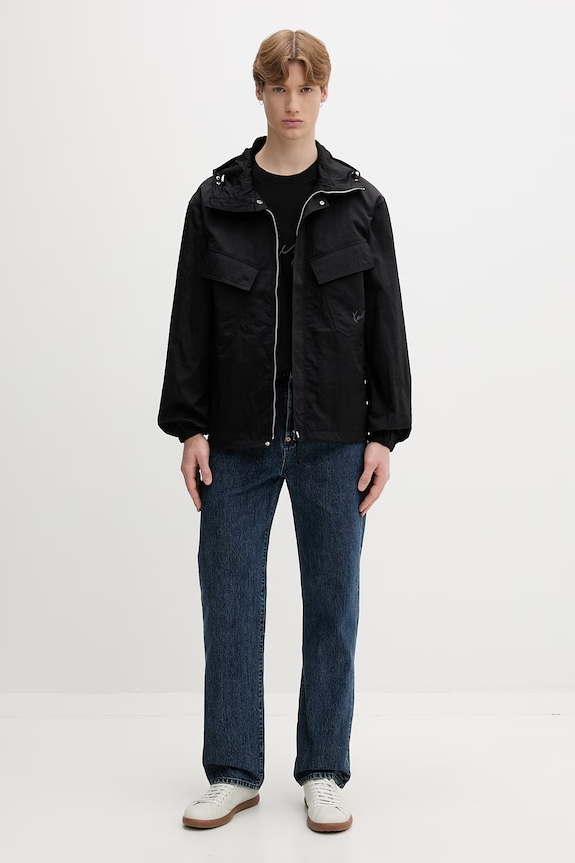 Kenzo kurtka przejściowa męska FG65BL1189NF czarny AW26