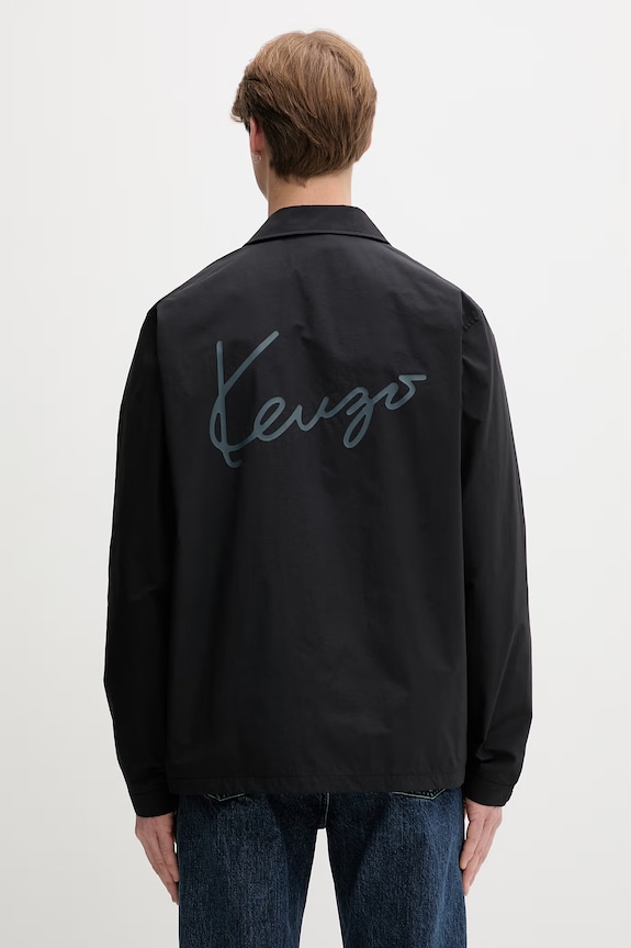 Одежда Kenzo демисезонная куртка для мужчин с хлопком FG65BL0619NI чёрный