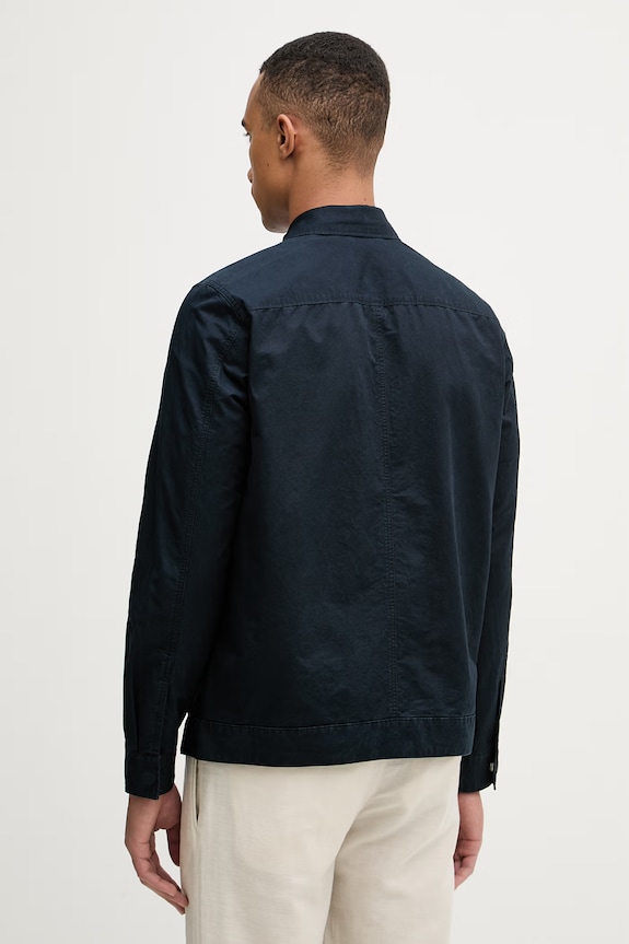 Abbigliamento Marc O'Polo giacca di mezza stagione da uomo con lino 5000014239 blu navy