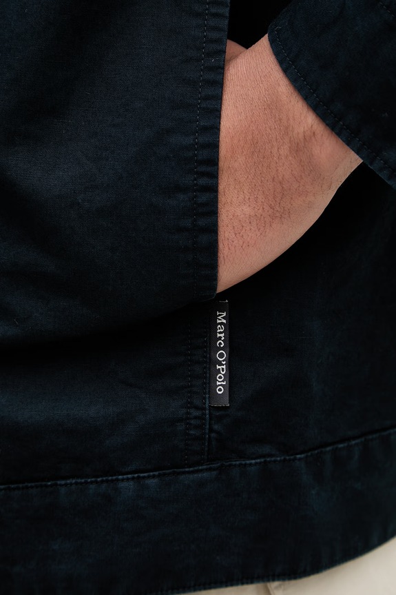 Marc O'Polo giacca di mezza stagione da uomo con lino 5000014239 blu navy