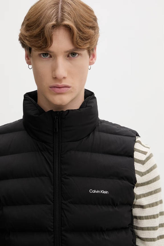 Calvin Klein vesta pánska čierna LV04LG504G