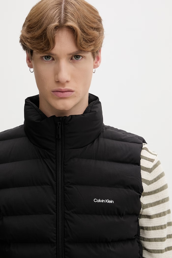 Calvin Klein vesta pánska čierna LV04LG504G