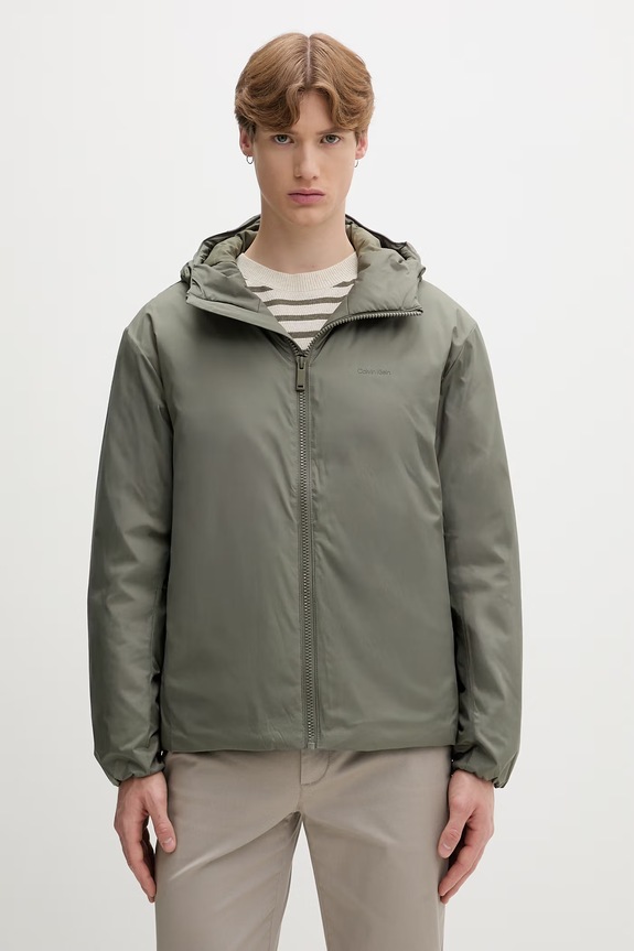 Calvin Klein prechodná bunda pánska zelená LV04LF503G