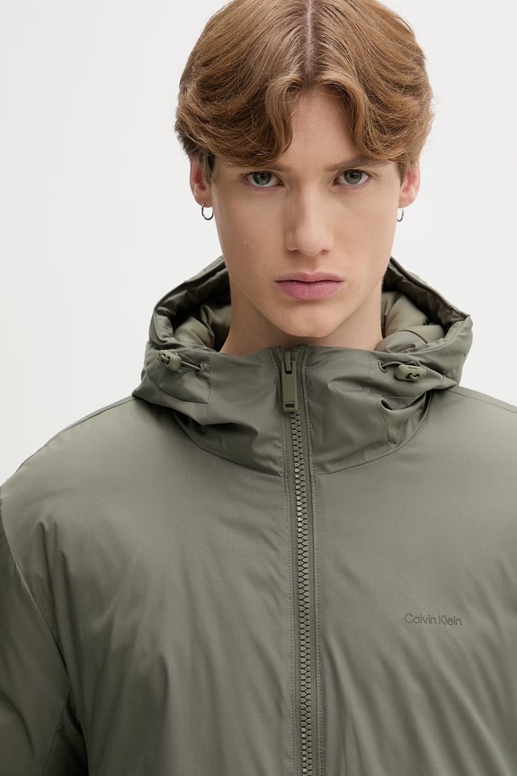 Calvin Klein prechodná bunda pánska zelená LV04LF503G