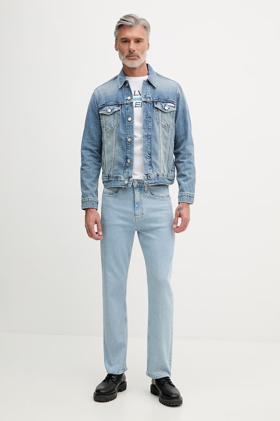 Calvin Klein Jeans дънково яке мъжко от деним LV04RF957G син AW26