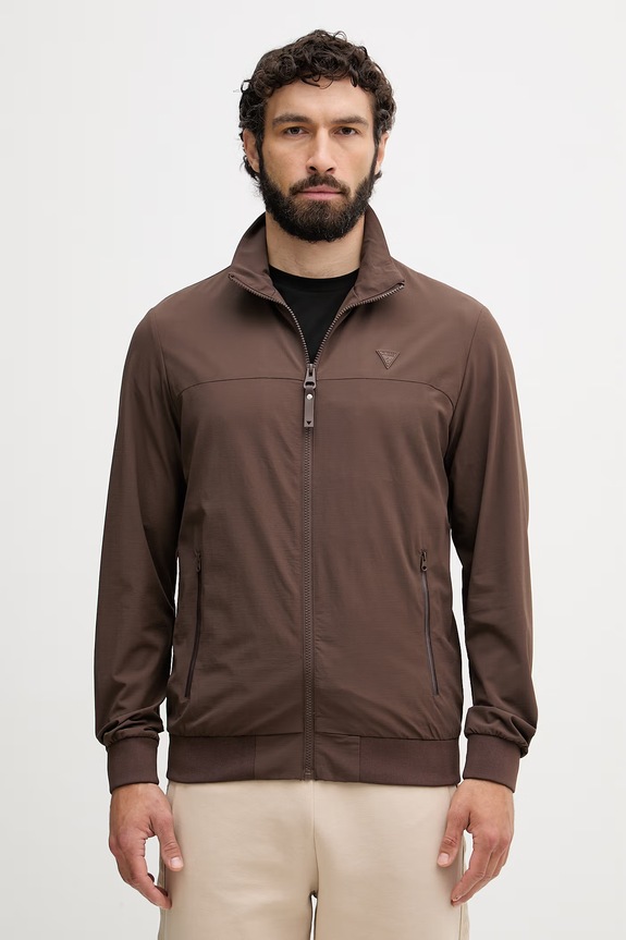 Guess prijelazna jakna za muškarce ANGELO smeđa Z6YL05.W3351