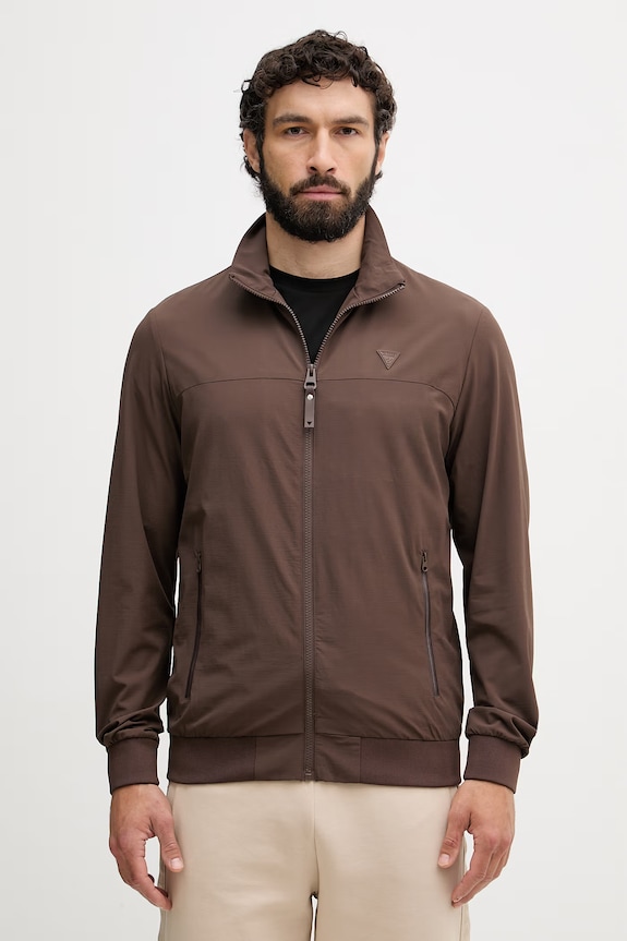 Guess prijelazna jakna za muškarce ANGELO smeđa Z6YL05.W3351
