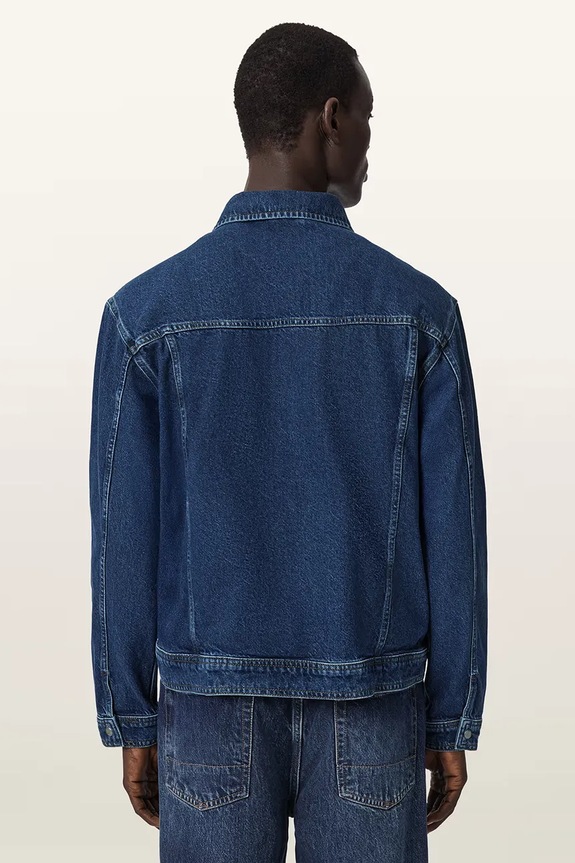AllSaints kurtka jeansowa męska CAST M058OE granatowy AW26