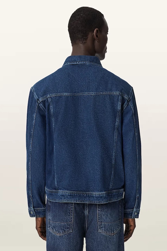AllSaints kurtka jeansowa męska CAST M058OE granatowy AW26