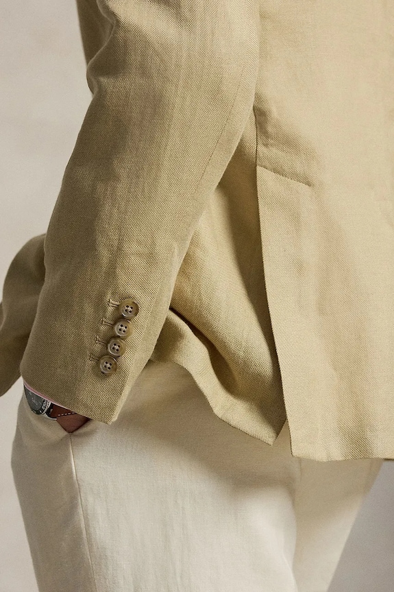 Polo Ralph Lauren пиджак для мужчин со льном 715B19047 бежевый