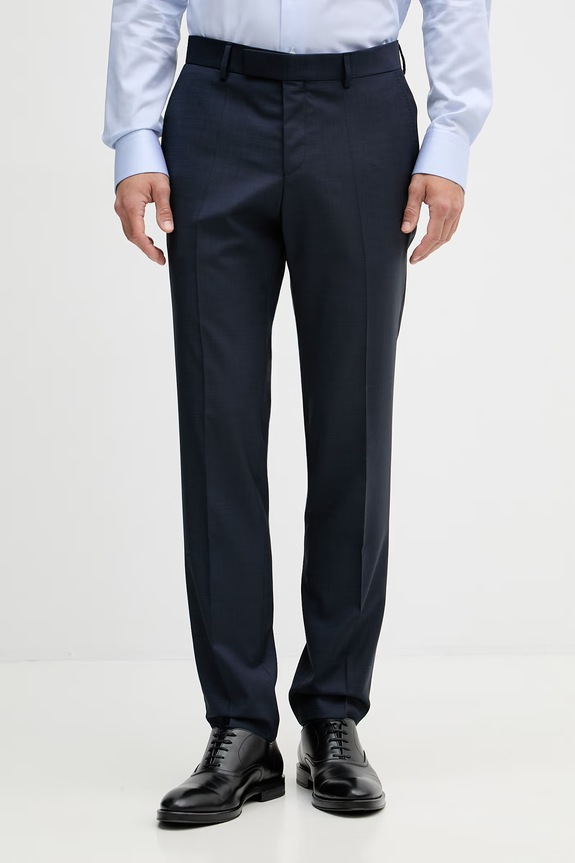 BOSS dvoudílný oblek pánský vlněný H-Huge-2Pcs-263 námořnická modř 50569798