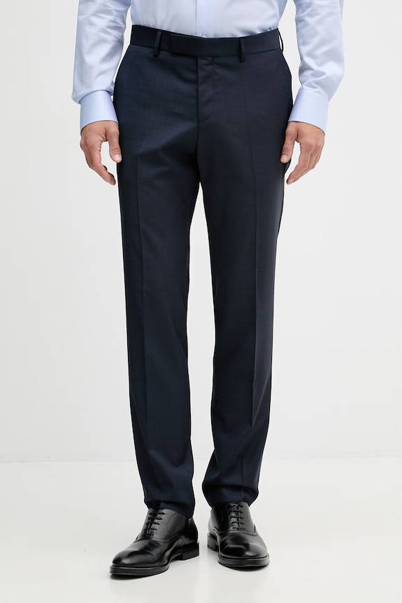 BOSS dvoudílný oblek pánský vlněný H-Huge-2Pcs-263 námořnická modř 50569798