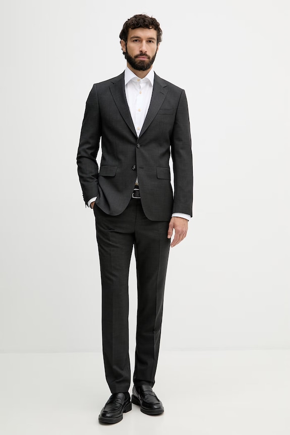 BOSS dvoudílný oblek pánský vlněný H-Huge-2Pcs-263 šedá 50569798