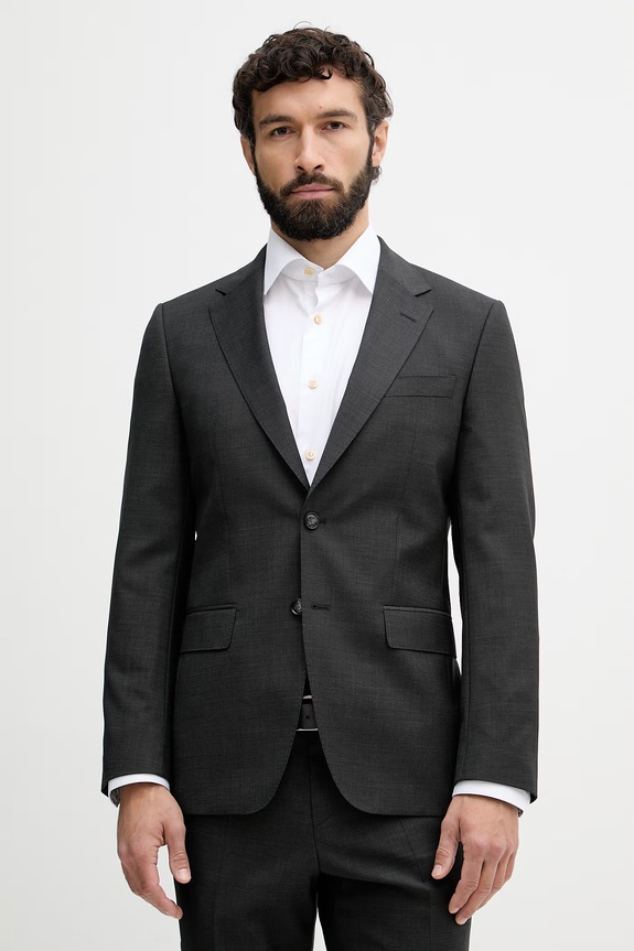 BOSS dvoudílný oblek pánský vlněný H-Huge-2Pcs-263 50569798 šedá AW26