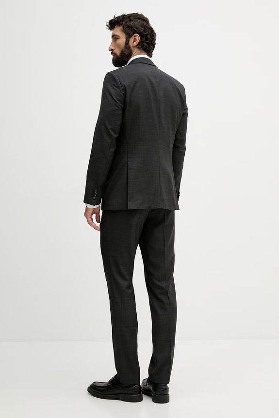 Oblečení BOSS dvoudílný oblek pánský vlněný H-Huge-2Pcs-263 50569798 šedá