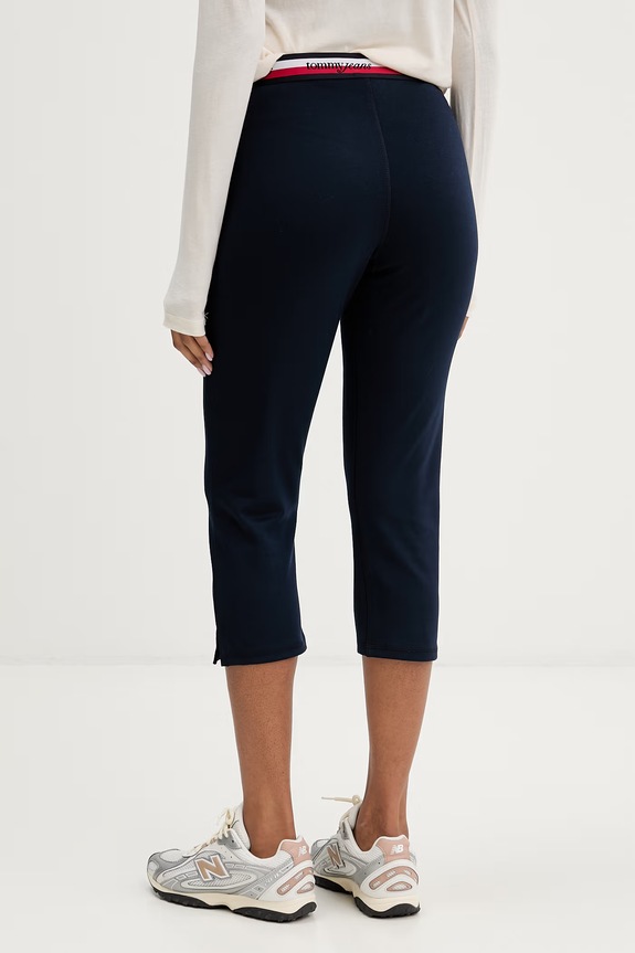 Oblečenie Tommy Jeans legíny dámske s viskózou DW0DW22950 tmavomodrá