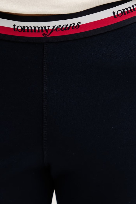 Tommy Jeans legíny dámske s viskózou tmavomodrá DW0DW22950