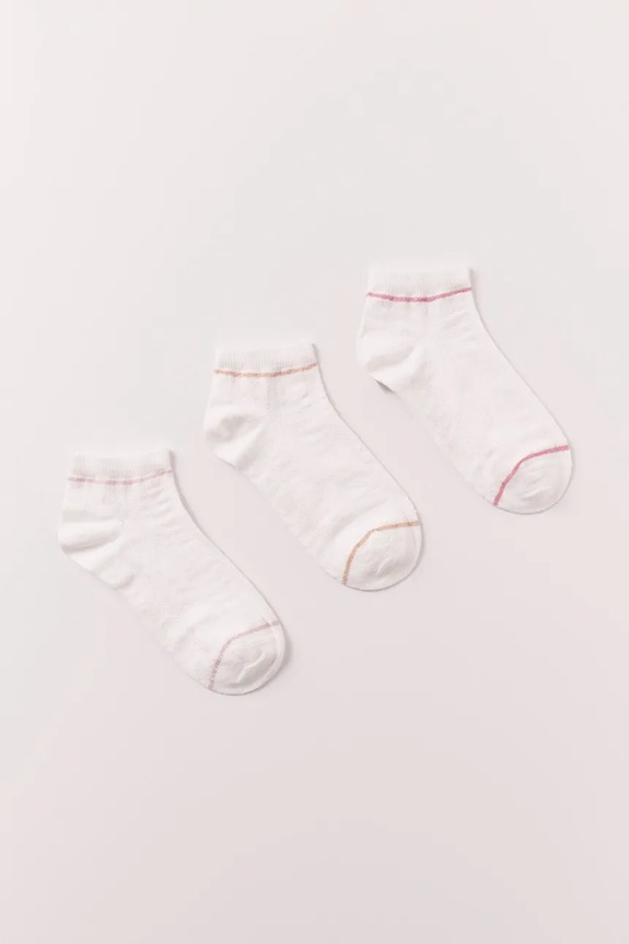 women'secret γυναικείες κάλτσες 3-pack λευκό 4483437