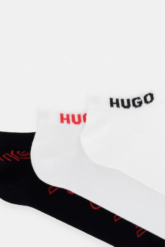 HUGO skarpety męskie 3P AS LOGO AOP C 3-pack 50564868 czarny AW26