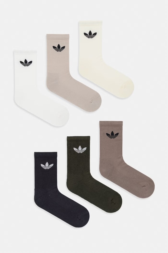 adidas Originals skarpety z bawełną 6-pack beżowy KZ4011
