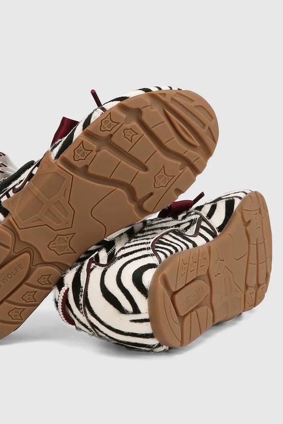 Obuwie Naked Wolfe Adored Zebra Pony sneakersy damskie skórzane Adored.Zebra.Pony biały
