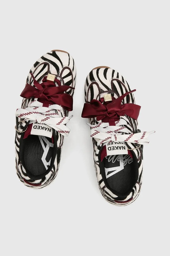 Naked Wolfe Adored Zebra Pony sneakersy damskie skórzane biały Adored.Zebra.Pony