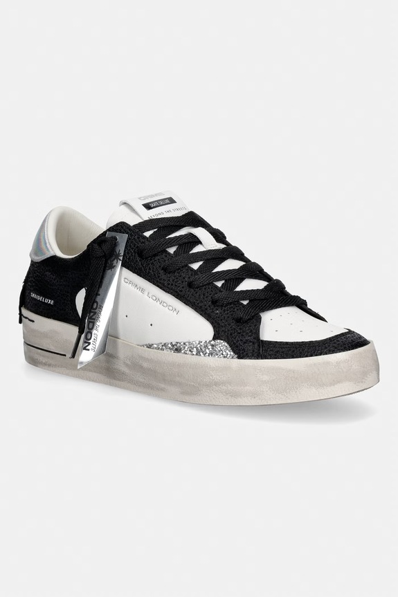 Crime London SK8 DELUXE sneakersy damskie skórzane czarny 22100WA9.20A