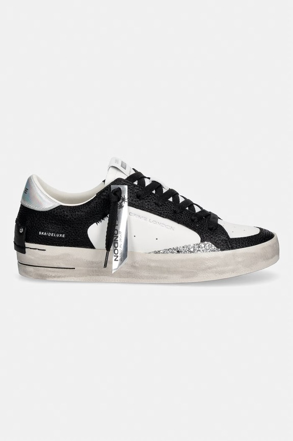 Crime London SK8 DELUXE sneakersy damskie skórzane 22100WA9.20A czarny AW26