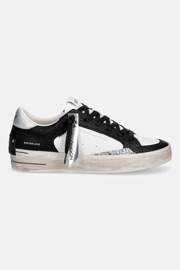 Crime London SK8 DELUXE sneakersy damskie skórzane 22100WA9.20A czarny AW26
