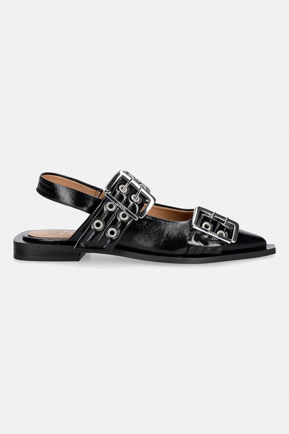 GANNI baleriny S2730 czarny AW26