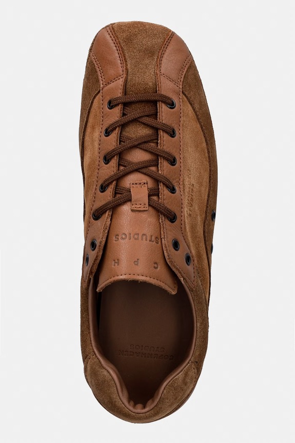 Copenhagen leather mix tenisice za žene od brušene kože smeđa CPH723.newbrown