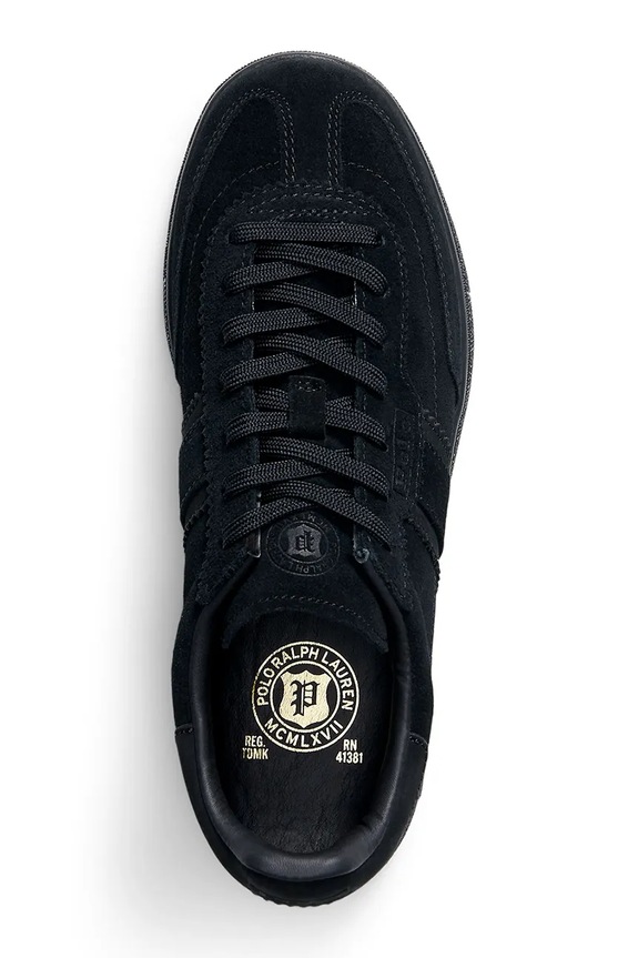 Polo Ralph Lauren Bedford sneakers γυναικεία σουέτ μαύρο 804975536004.001