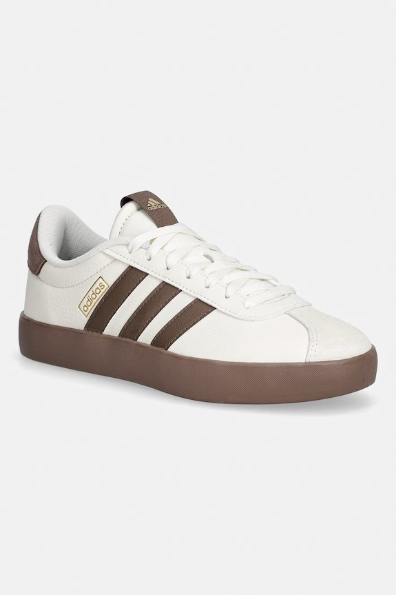 adidas VL Court 3.0 sneakersy damskie skórzane beżowy KI4575