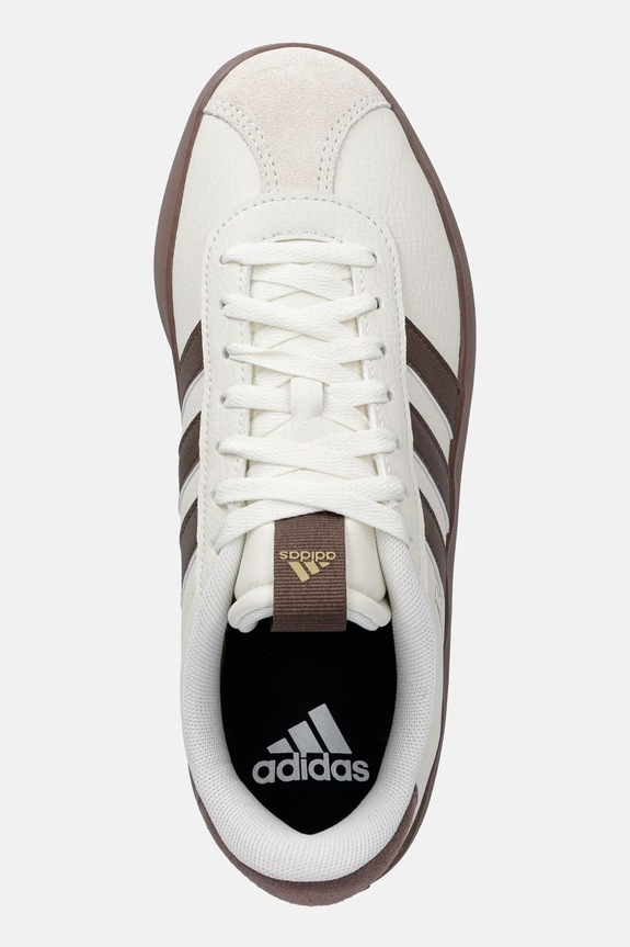 adidas VL Court 3.0 sneakersy damskie skórzane beżowy KI4575