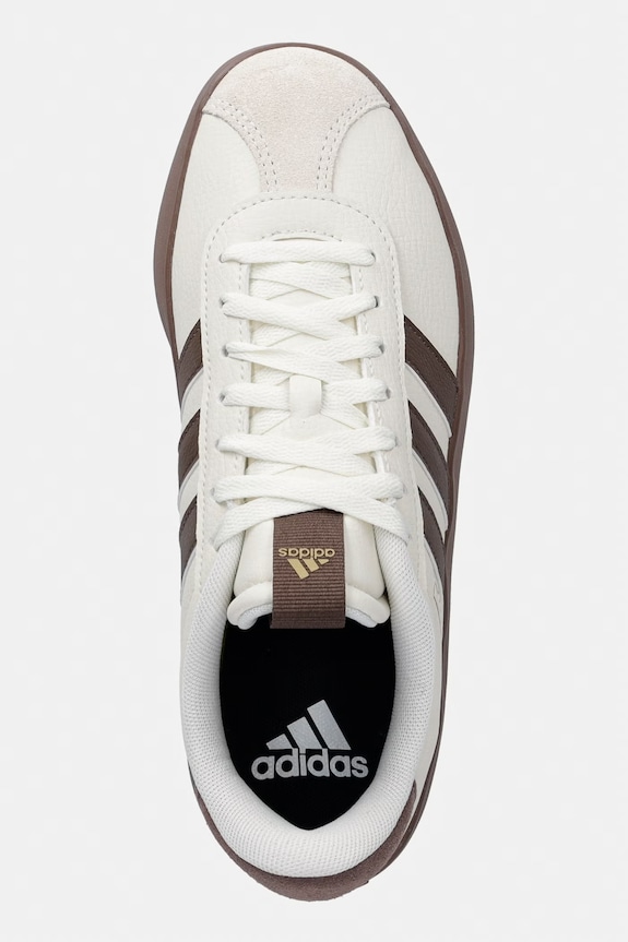 adidas VL Court 3.0 sneakersy damskie skórzane beżowy KI4575