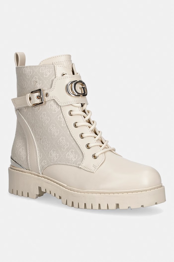 Guess čizme s platformom za žene OLANNA2 bež FLTO2L.FAL10.BEIGE