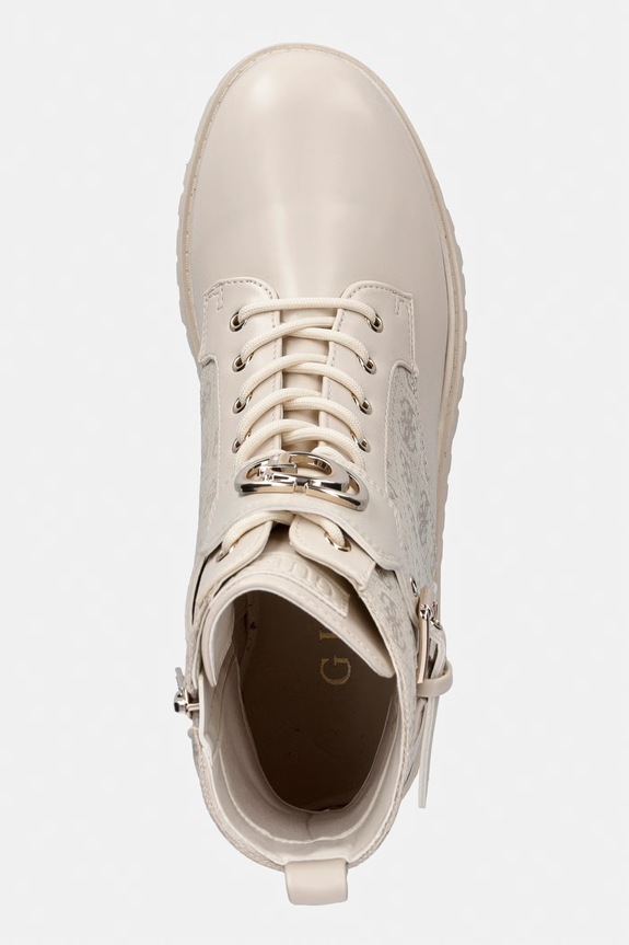 Guess čizme s platformom za žene OLANNA2 bež FLTO2L.FAL10.BEIGE