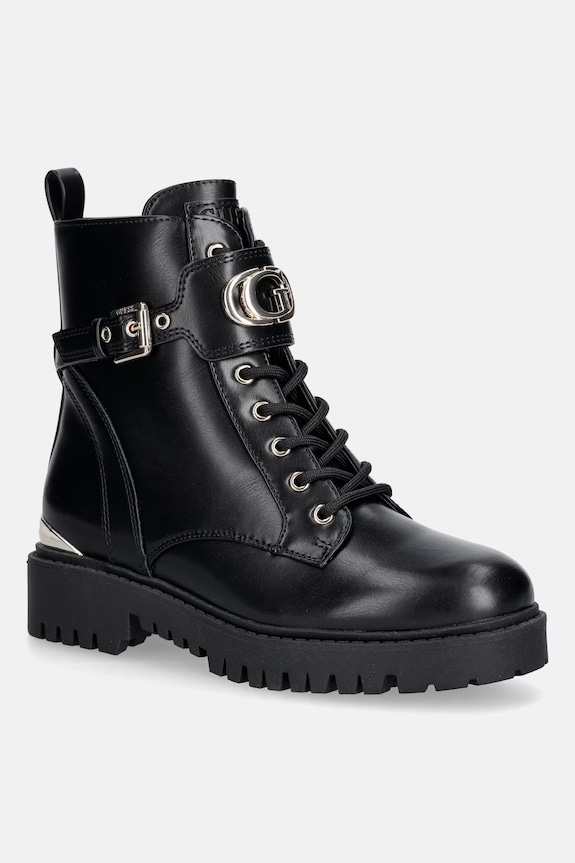 Guess čizme s platformom za žene OLANNA crna FLTOLA.ELE10.BLACK