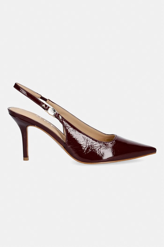 Guess štikle od kože NASHILY FLTNAS.LEP05.RED bordo AW26
